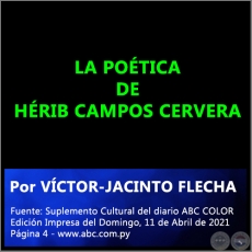LA POTICA DE HRIB CAMPOS CERVERA - Por VCTOR-JACINTO FLECHA - Domingo, 11 de Abril de 2021